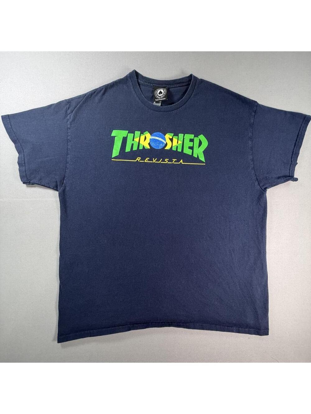 Thrasher Magazine Revista Brazil Edition Graphic T Shirt Mens XL Skate